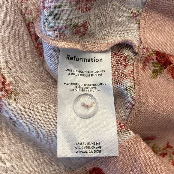 Reformation Balia linen dress in Tea time - Picture 5 of 8